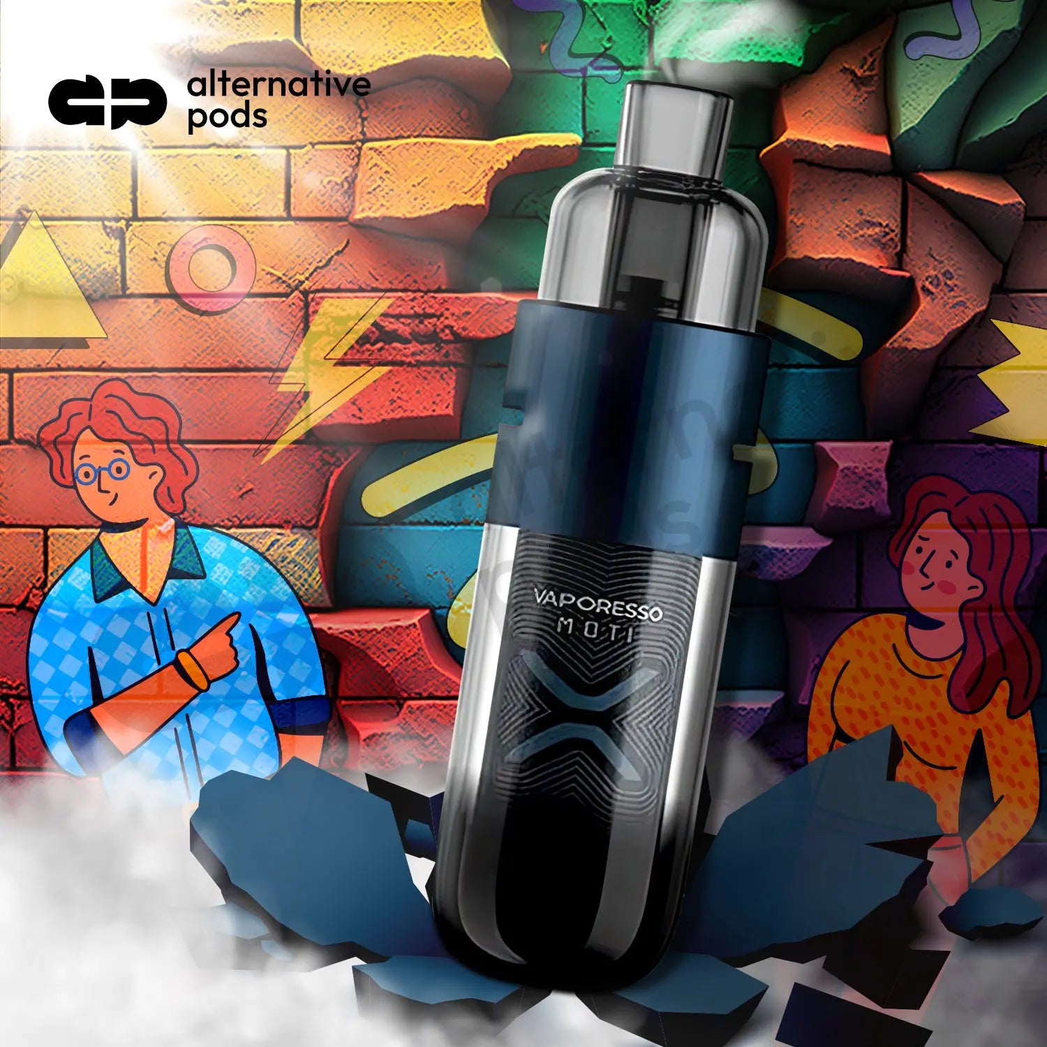 MOTI x Vaporesso X Mini 1150mAh 29W Adjustable Airflow Pod System Starter Kit - Alternative pods | Online Vape & Smoke Shop