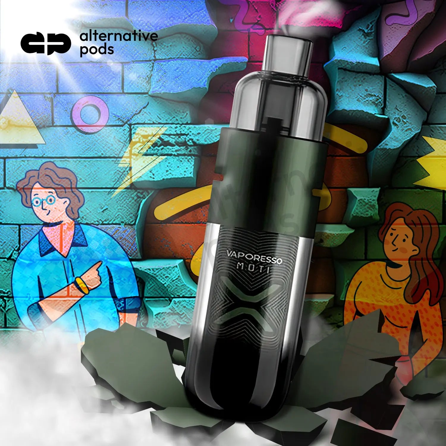 MOTI x Vaporesso X Mini 1150mAh 29W Adjustable Airflow Pod System Starter Kit - Alternative pods | Online Vape & Smoke Shop