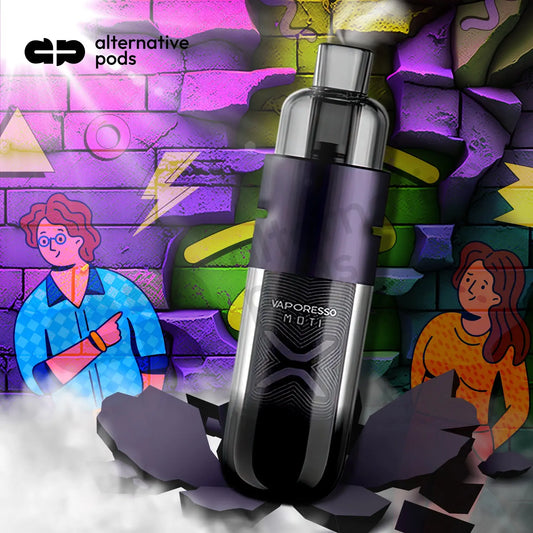 MOTI x Vaporesso X Mini 1150mAh 29W Adjustable Airflow Pod System Starter Kit - Alternative pods | Online Vape & Smoke Shop