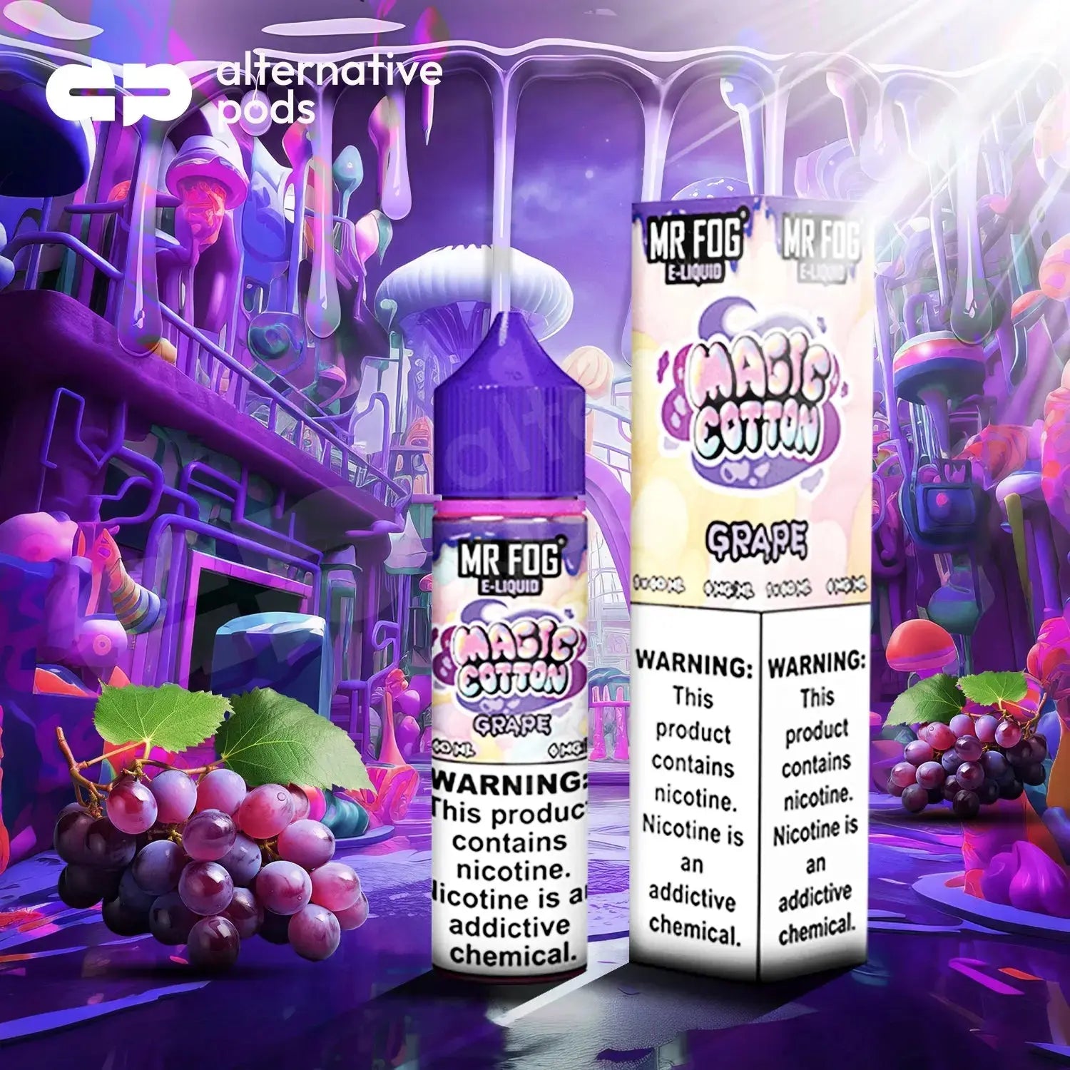 MR FOG E-LIQUID MAGIC COTTON 100ML - Grape 