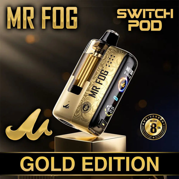 MR FOG SWITCH GOLD EDITION 45K PUFFS (FULL KIT) MR FOG SWITCH GOLD EDITION 45K PUFFS (FULL KIT)