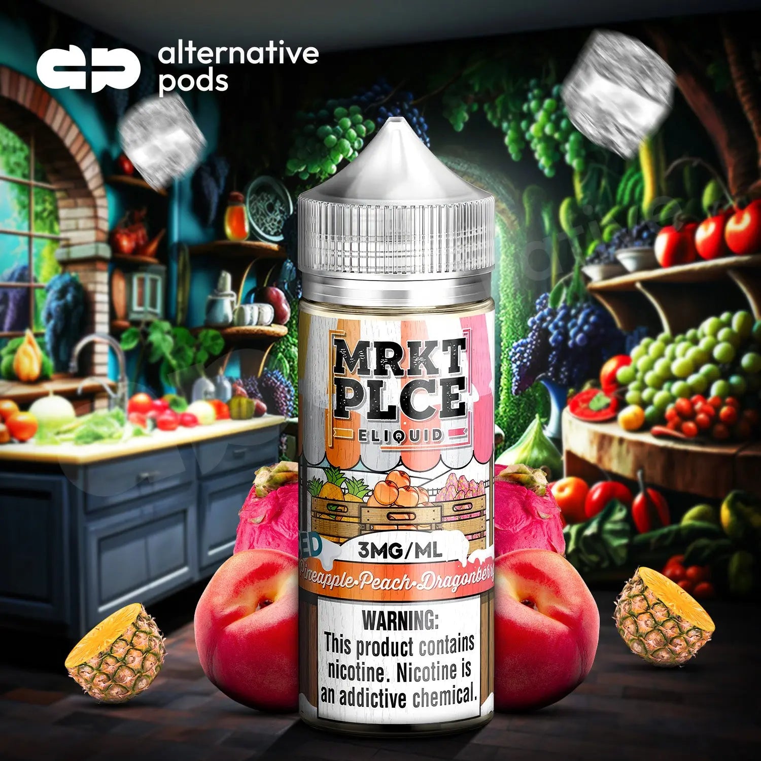 MRKTPLCE E-Liquid 100ML - Pineapple Peach Dragonberry  Iced 