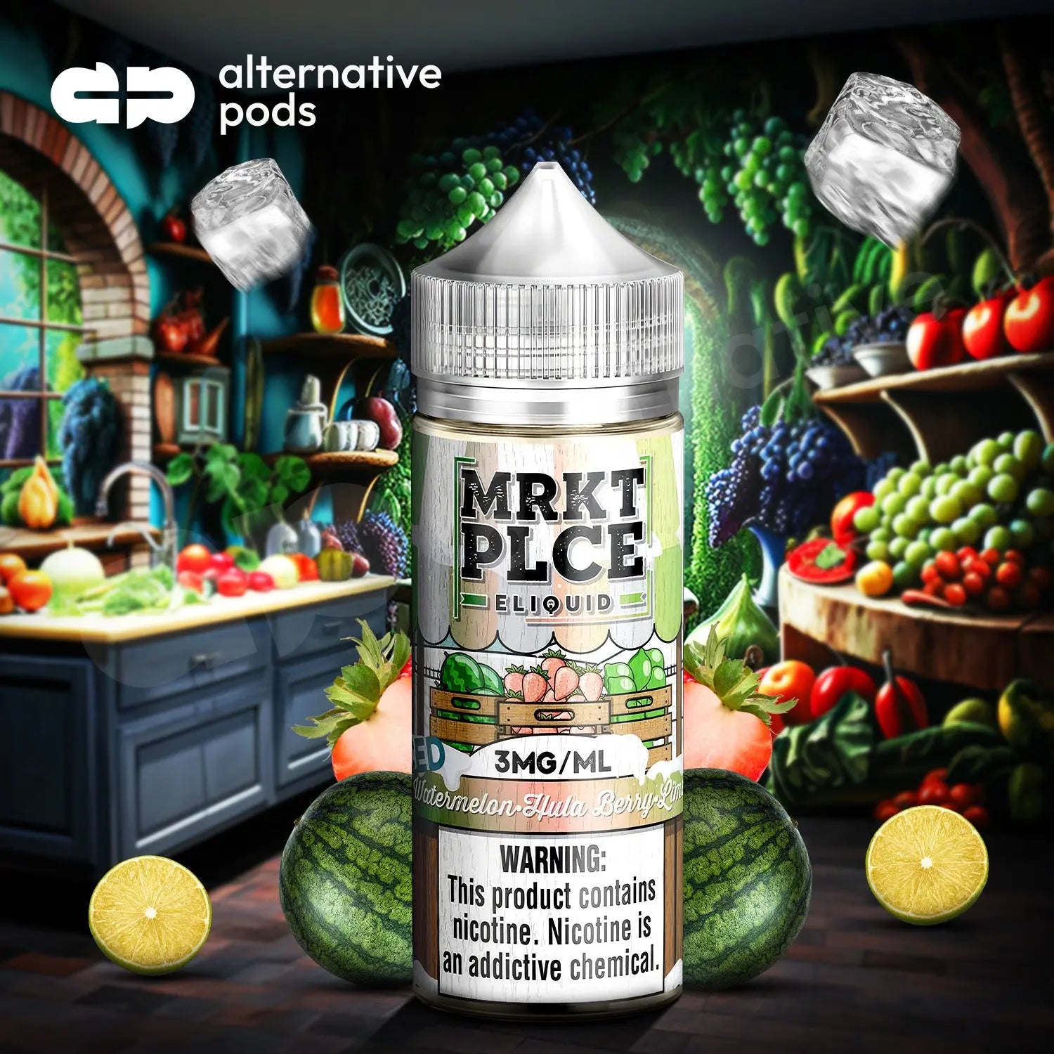 MRKTPLCE E-Liquid 100ML - Watermelon Hula Berry Lime  Ice 