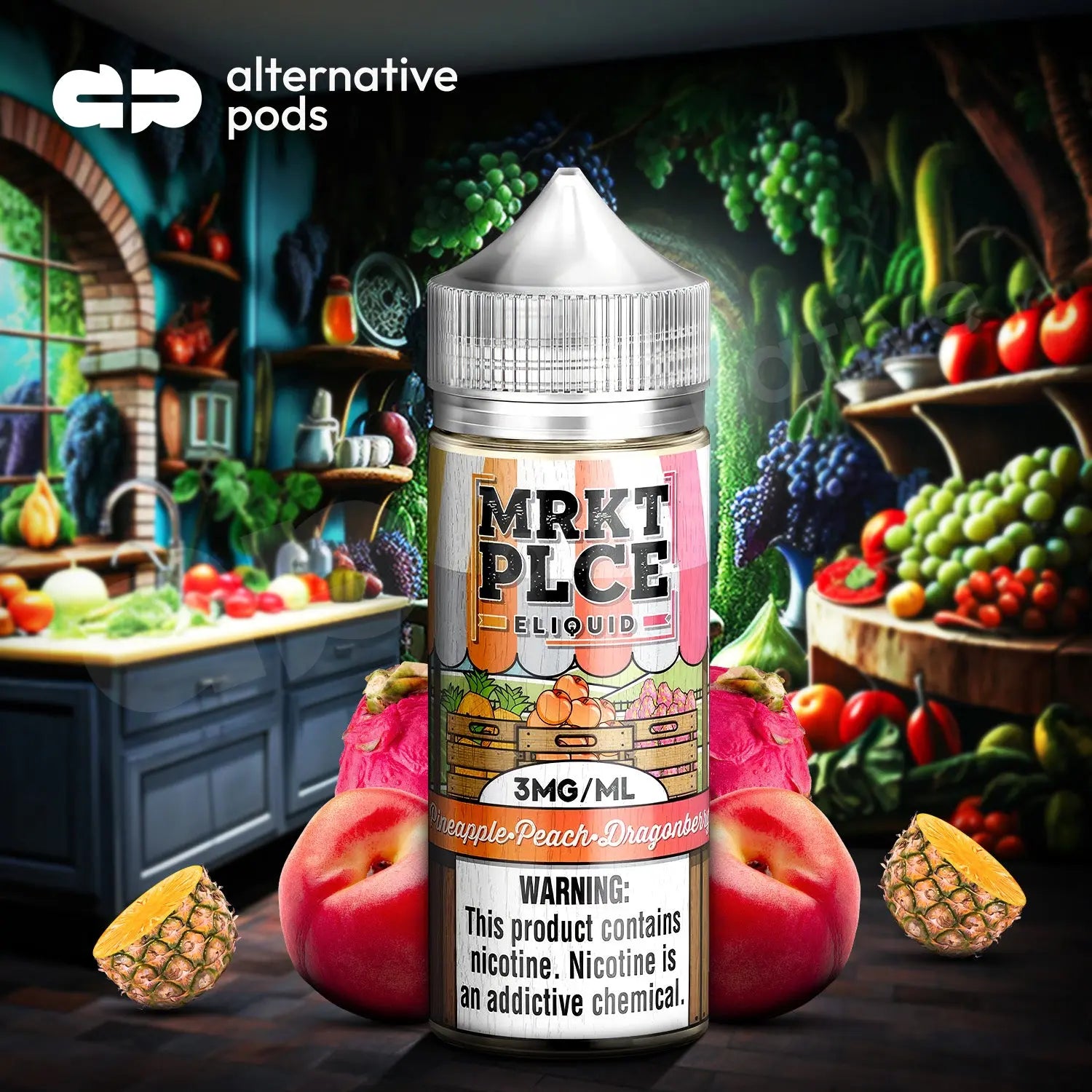 MRKTPLCE E-Liquid 100ML - Pineapple Peach Dragonberry 