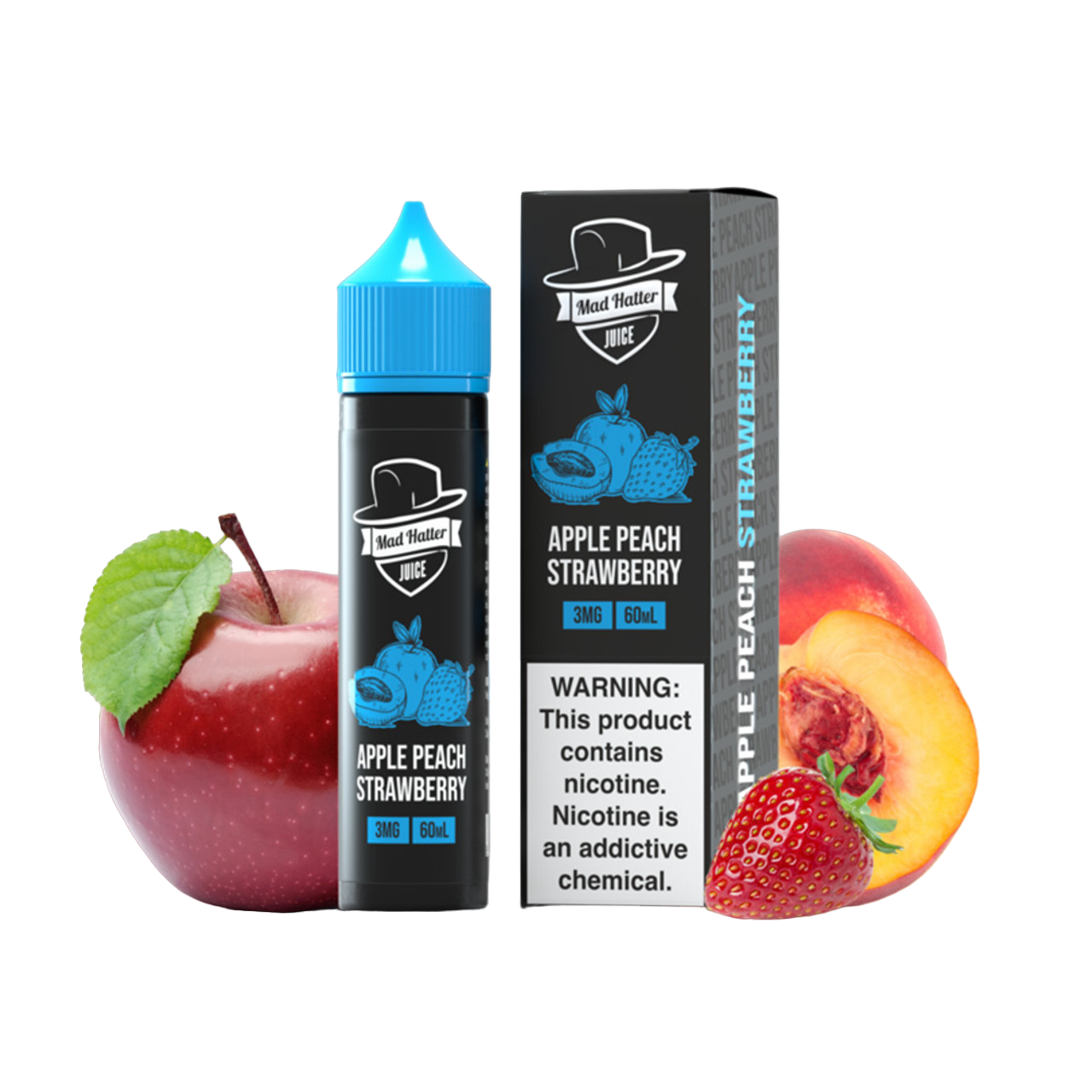 Mad Hatter Juice E-Liquid 60ML  Apple Peach Strawberry 