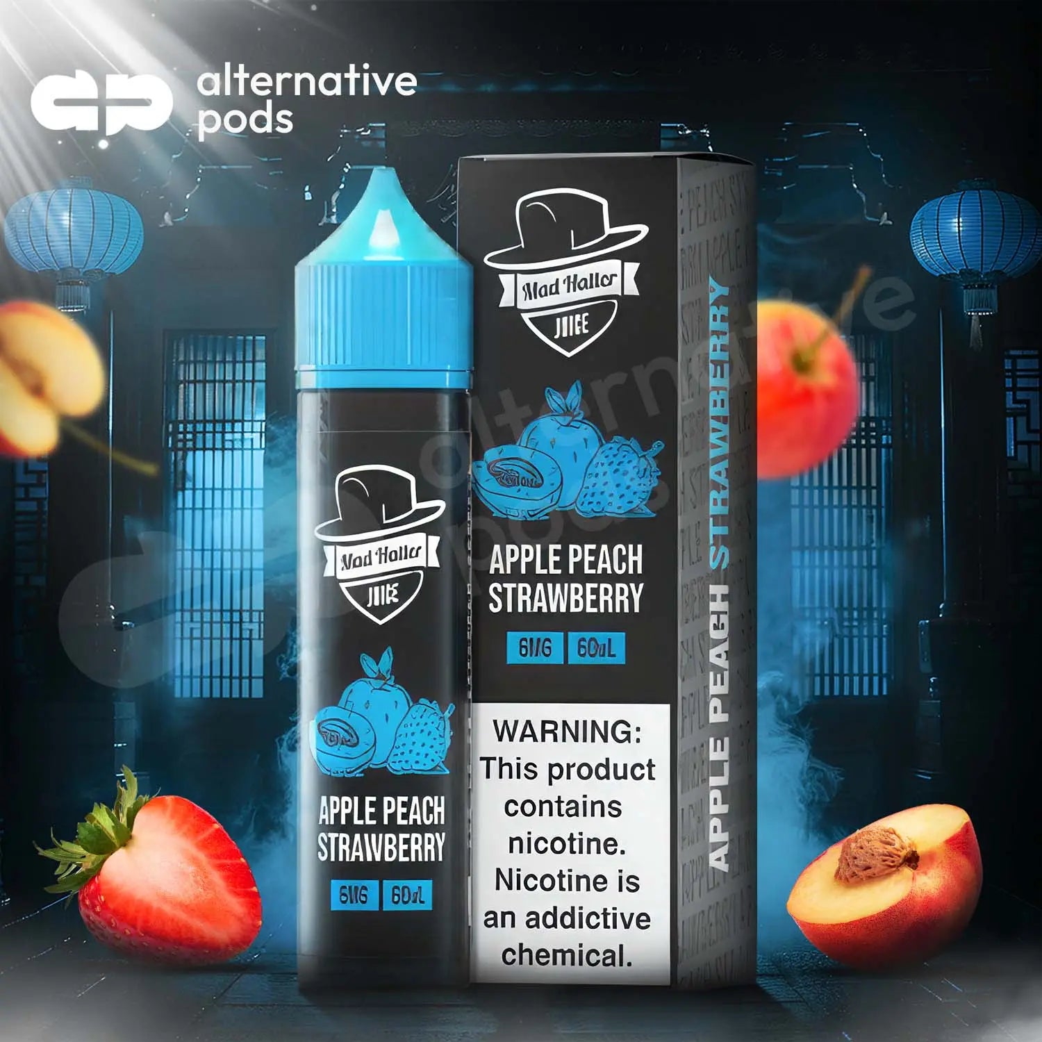 Mad Hatter Juice E-Liquid 60ML - Apple Peach Strawberry 