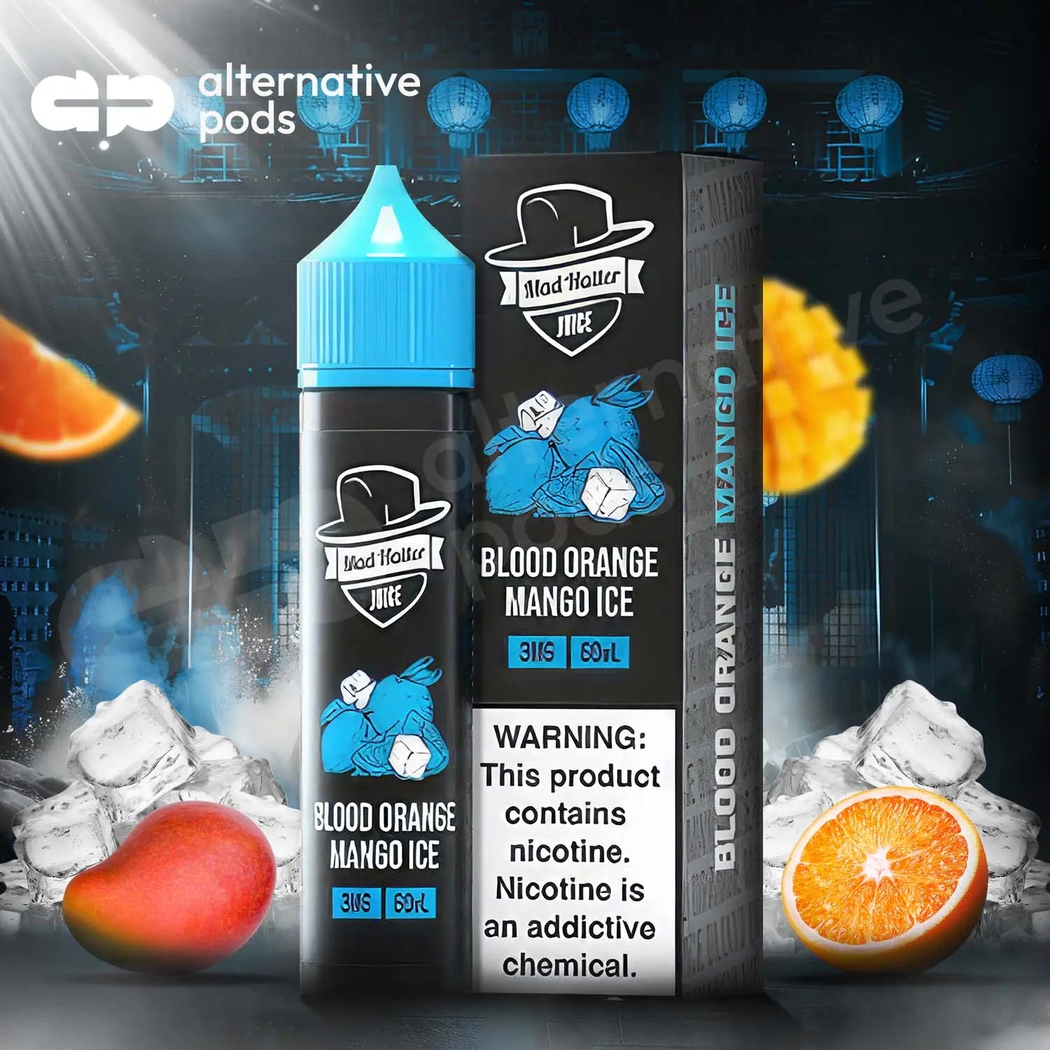 Mad Hatter Juice ICE E-Liquid 60ML - Blood Orange Mango Ice 