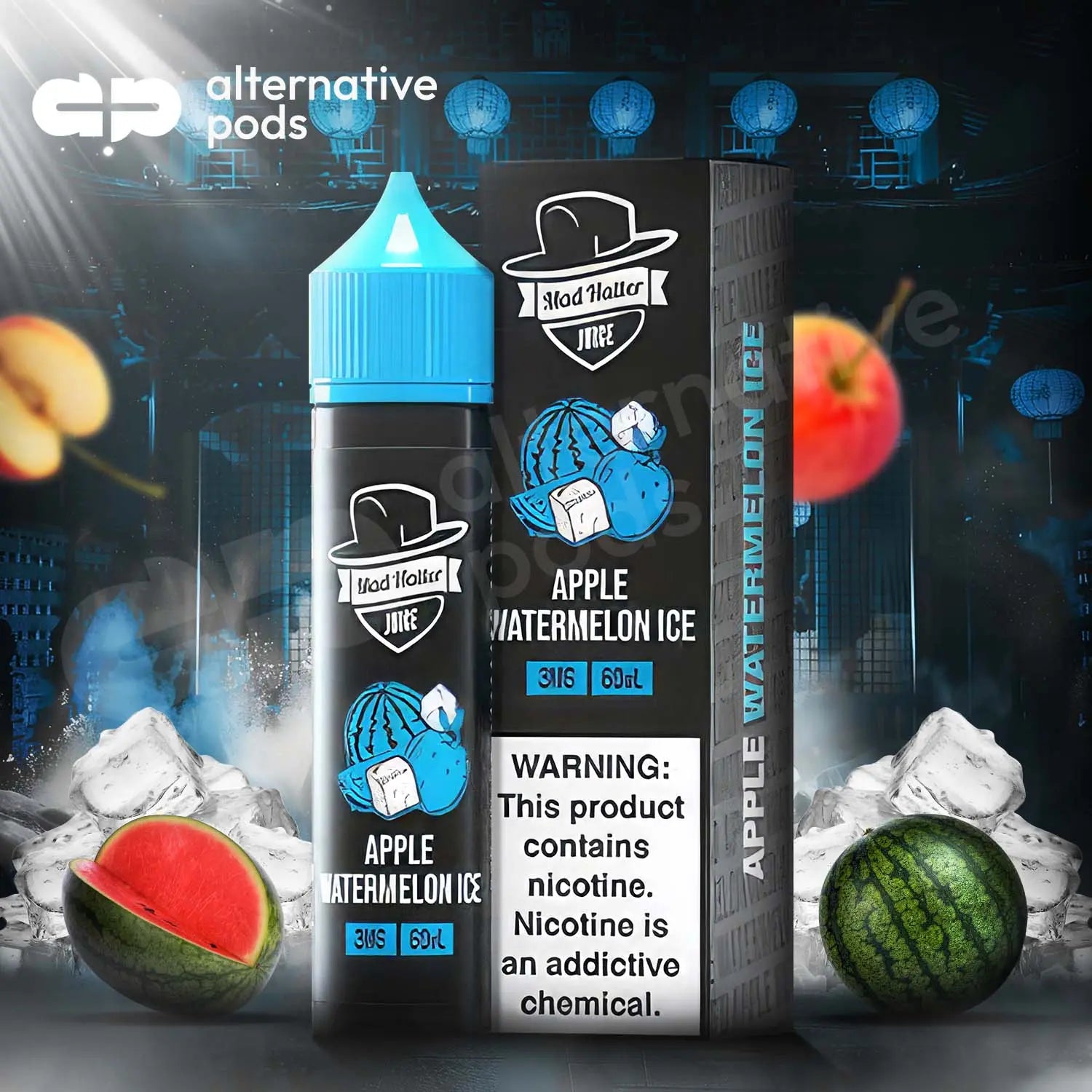 Mad Hatter Juice ICE E-Liquid 60ML - Apple Watermelon Ice 