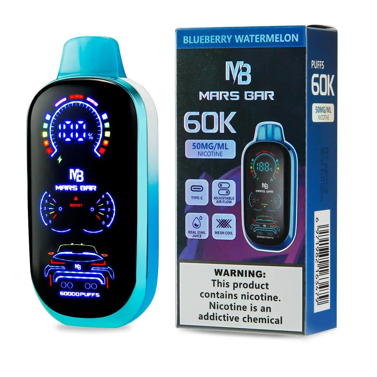 Mars Bar 60K Disposable - Blueberry Watermelon 