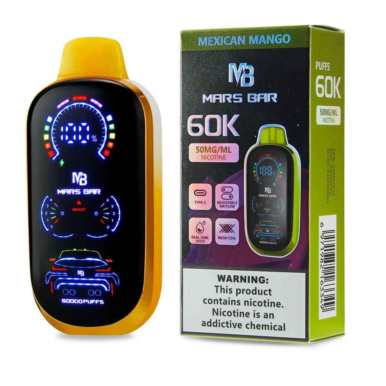Mars Bar 60K Disposable - Mexican Mango 
