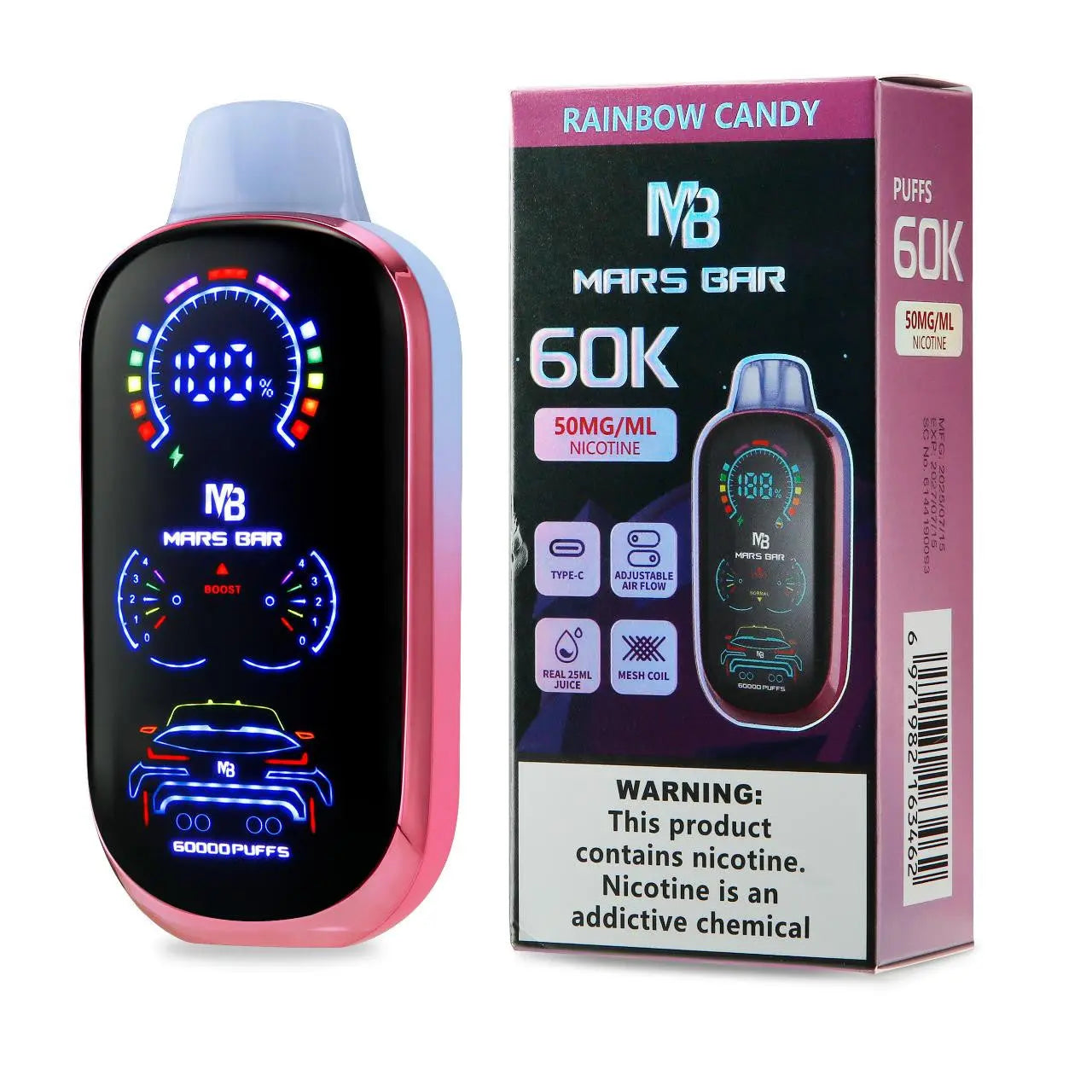 Mars Bar 60K Disposable - Rainbow Candy 