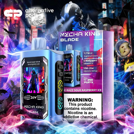 Mecha King Blade 25K Disposable Mecha King - Blue Razz Sour Raspberry Ice 