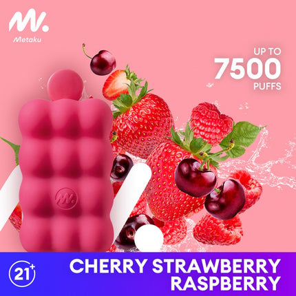 Metaku Spongie 7500 Disposable-Cherry Strawberry Raspberry 