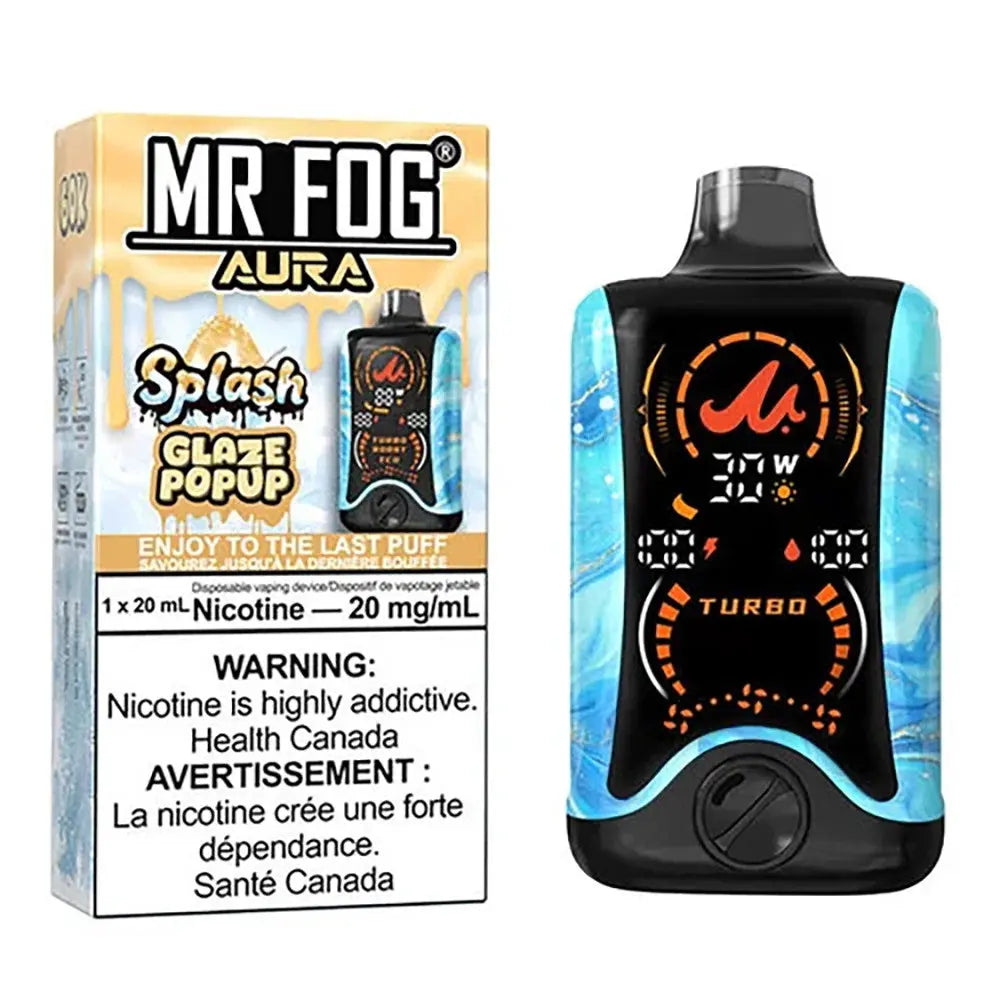 Mr Fog Aura Splash 60K Disposable Vape 50mg, Turbo/Boost/Eco Modes Mr Fog Aura Splash 60K Disposable Vape 50mg, Turbo/Boost/Eco Modes