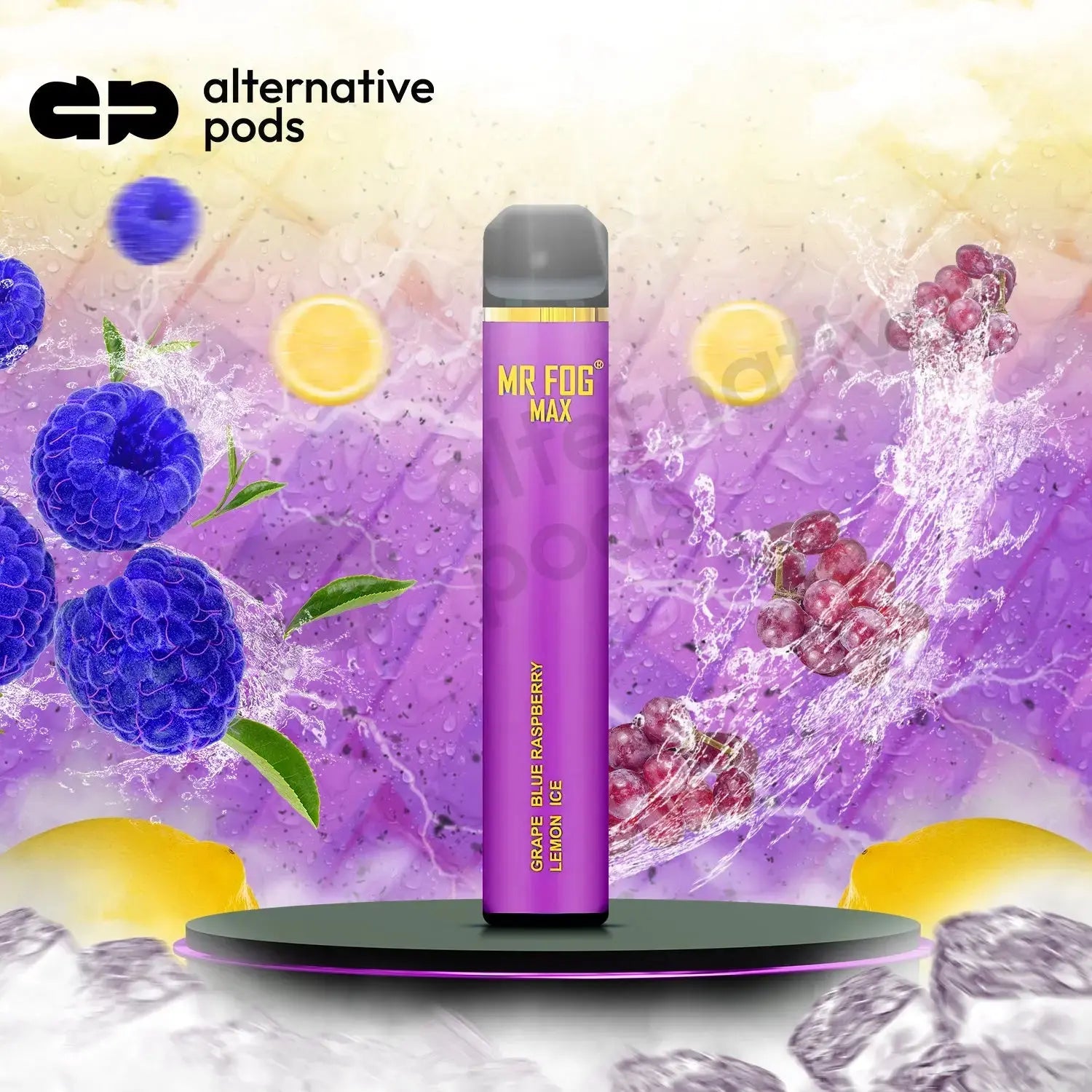 Mr Fog Max Disposable Vape - Grape Blue Raspberry Lemon Ice 