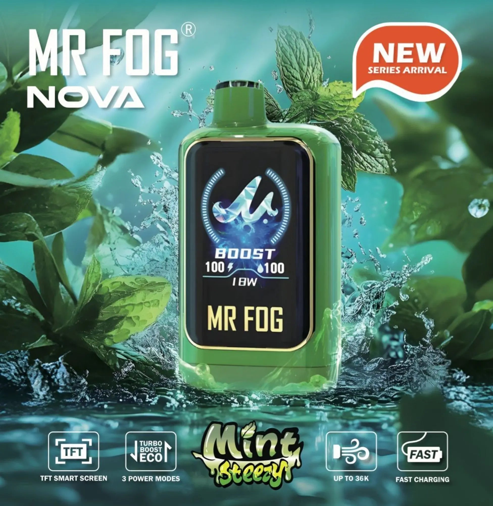Mr Fog Nova Mint Steezy 36K Mr Fog Nova Mint Steezy 36K