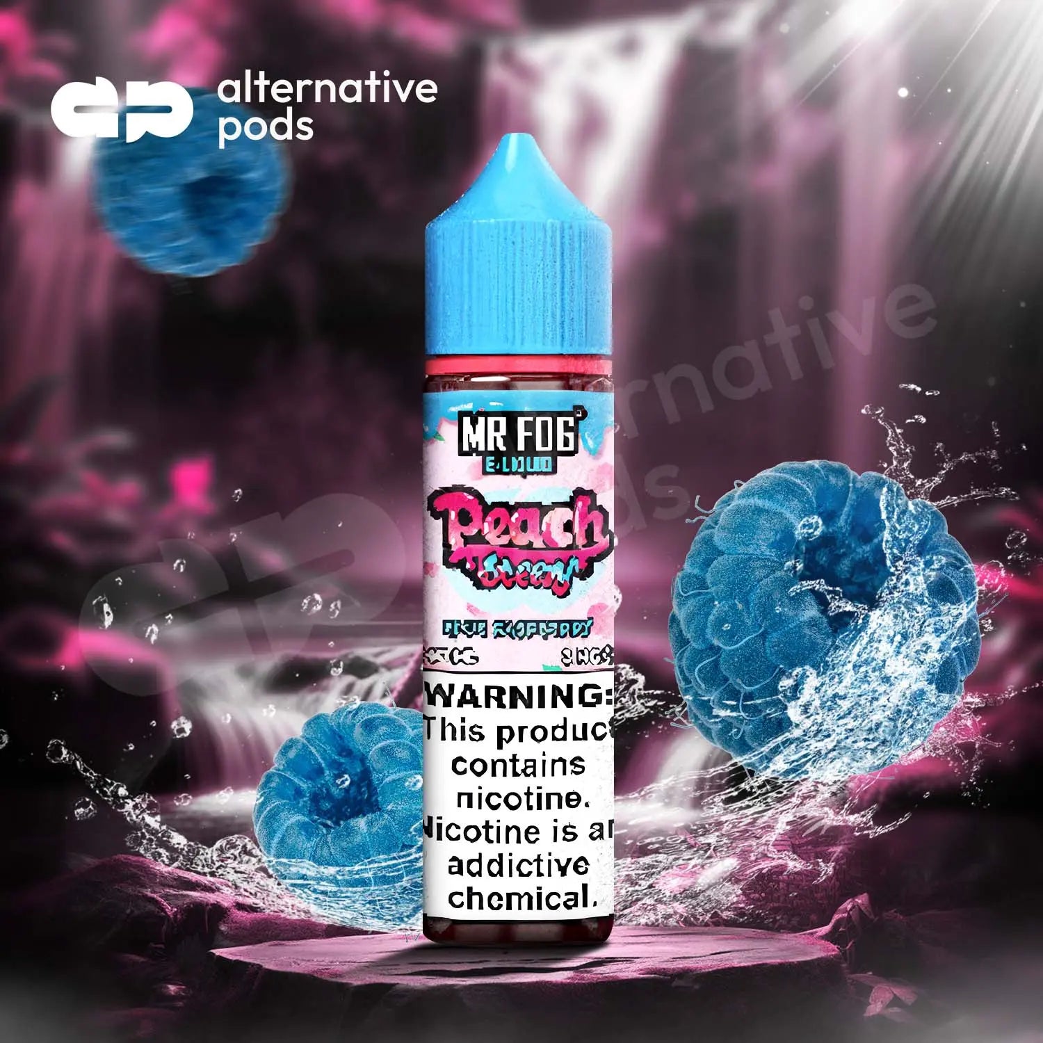 Mr Fog Steezy Nicotine E-Liquid 60ML - Peach Blue Raspberry 