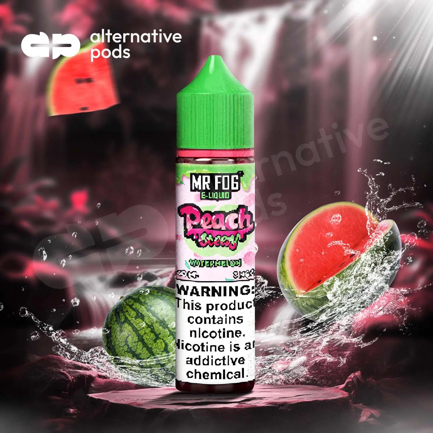 Mr Fog Steezy Nicotine E-Liquid 60ML - Peach Watermelon 