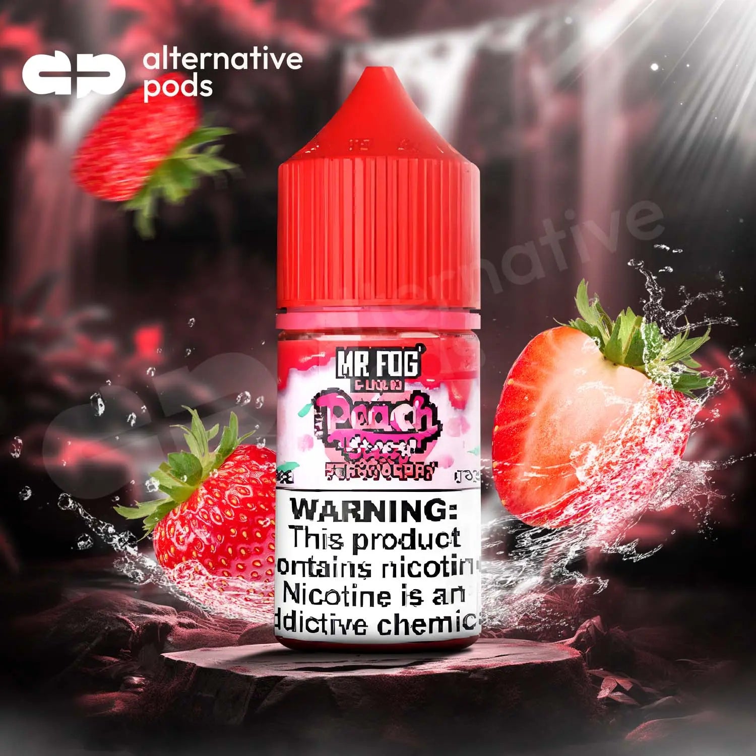 Mr Fog Steezy Nicotine Salt E-Liquid 30ML - Peach Strawberry 