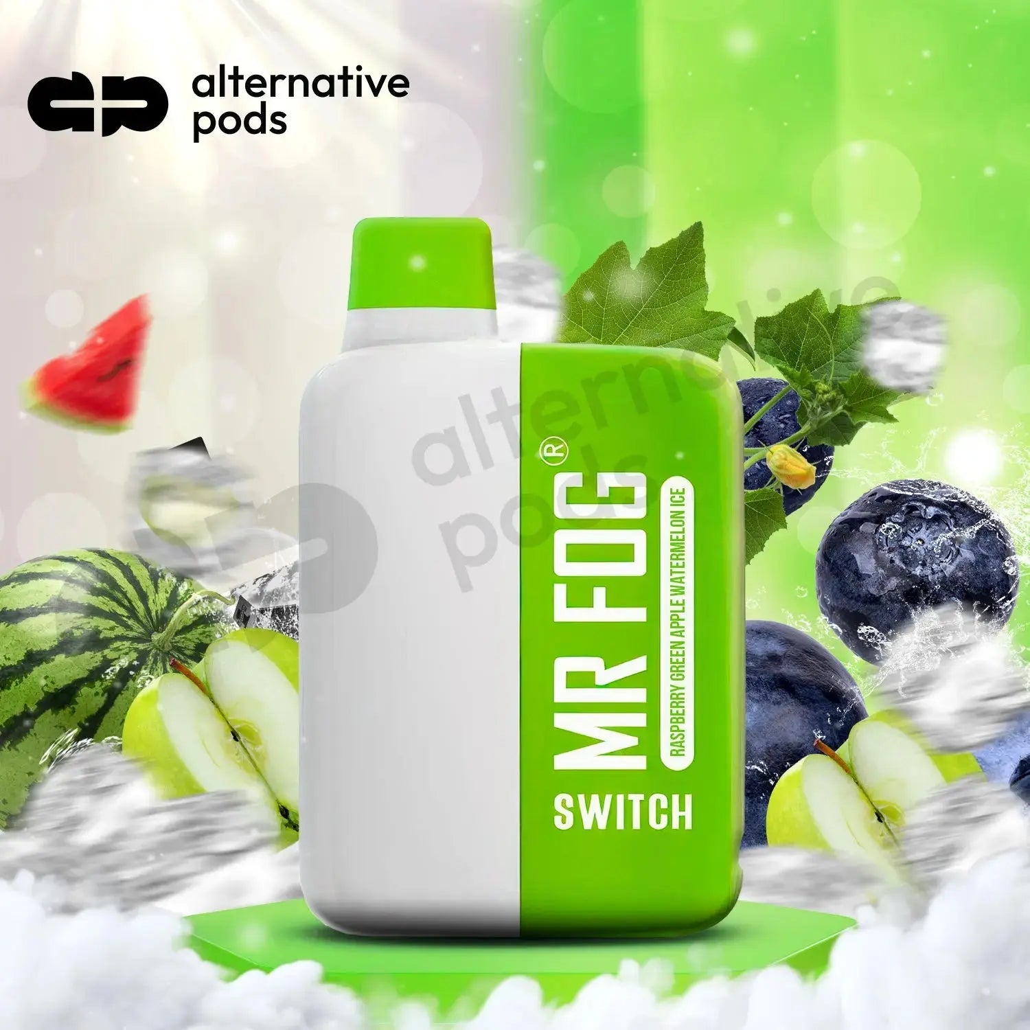 Mr Fog Switch 5500 - Raspberry Green Apple Watermelon Ice 