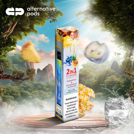 Mr fog 2in1 Vape Lab Disposable - Pineapple & Ocean Blue Lemonade 