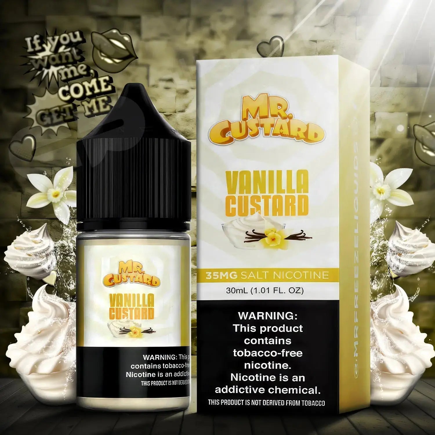 Mr. Custard Synthetic Salt Nicotine E-Liquid 30ML - Alternative pods | Online Vape & Smoke Shop