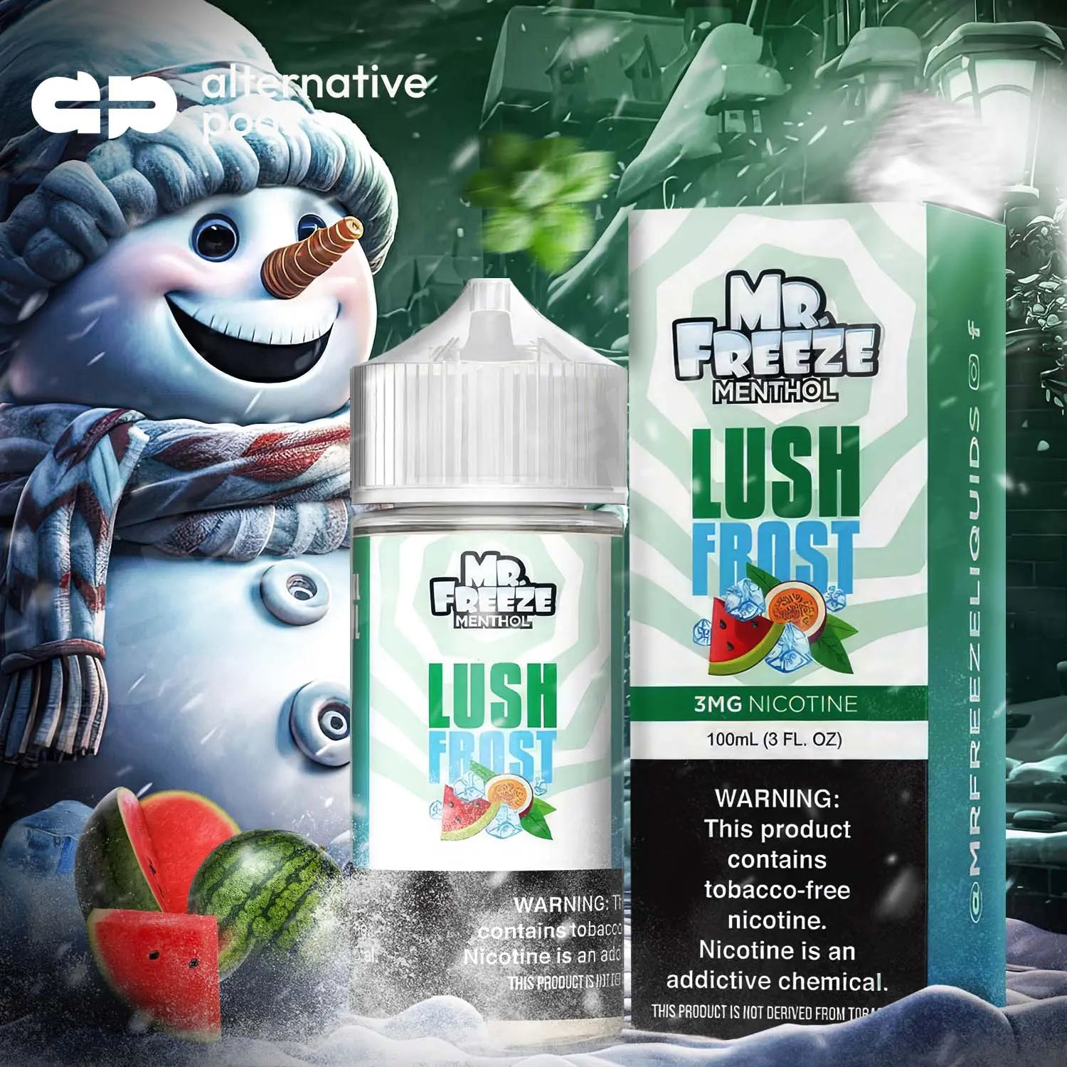 Mr. Freeze Menthol Synthetic Nicotine E-Liquid 100ML - Lush Frost 