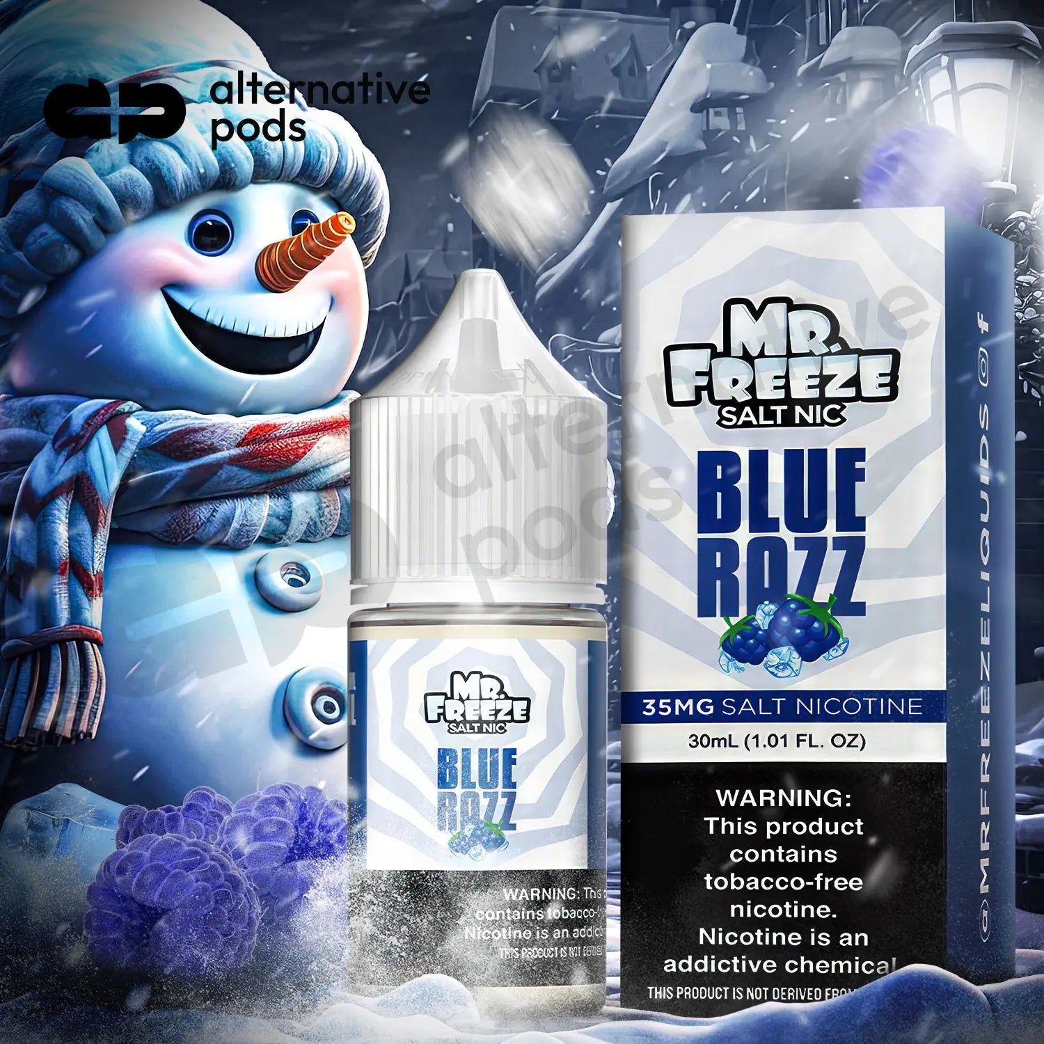 Mr. Freeze Salt Nic Synthetic Nicotine Salt E-Liquid 30ML - Alternative pods | Online Vape & Smoke Shop