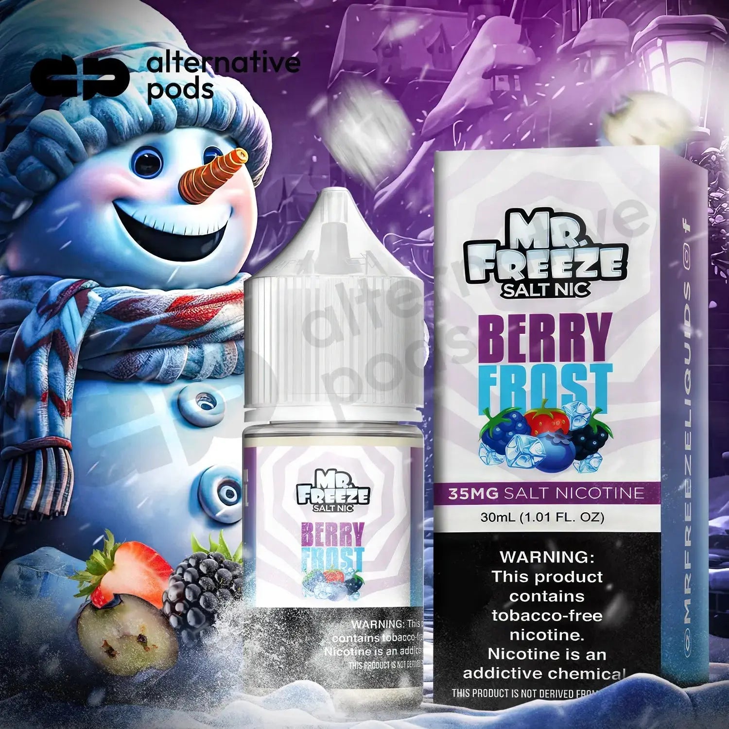 Mr. Freeze Salt Nic Synthetic Nicotine Salt E-Liquid 30ML - Alternative pods | Online Vape & Smoke Shop