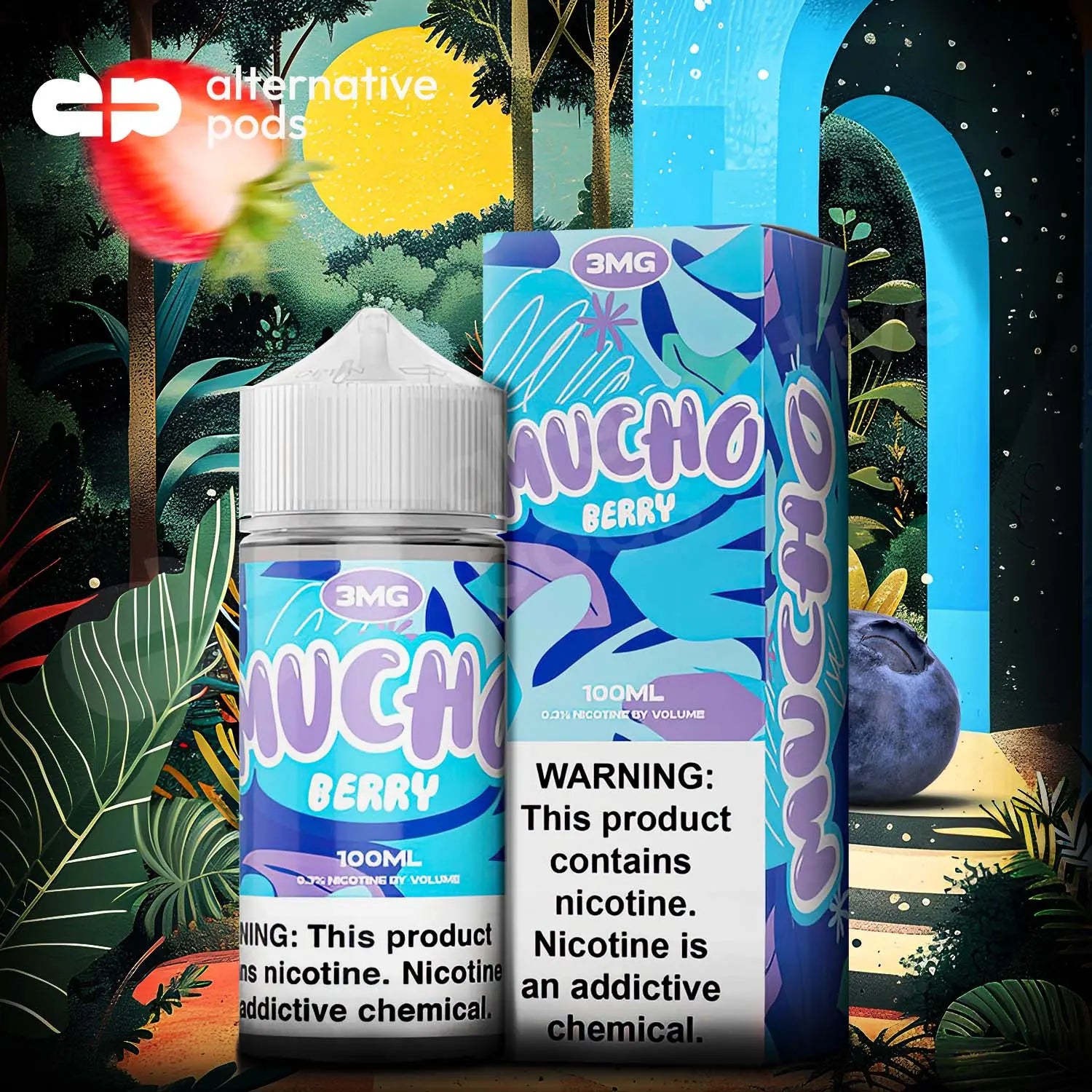 Mucho Nicotine E-Liquid 100ML - Berry 