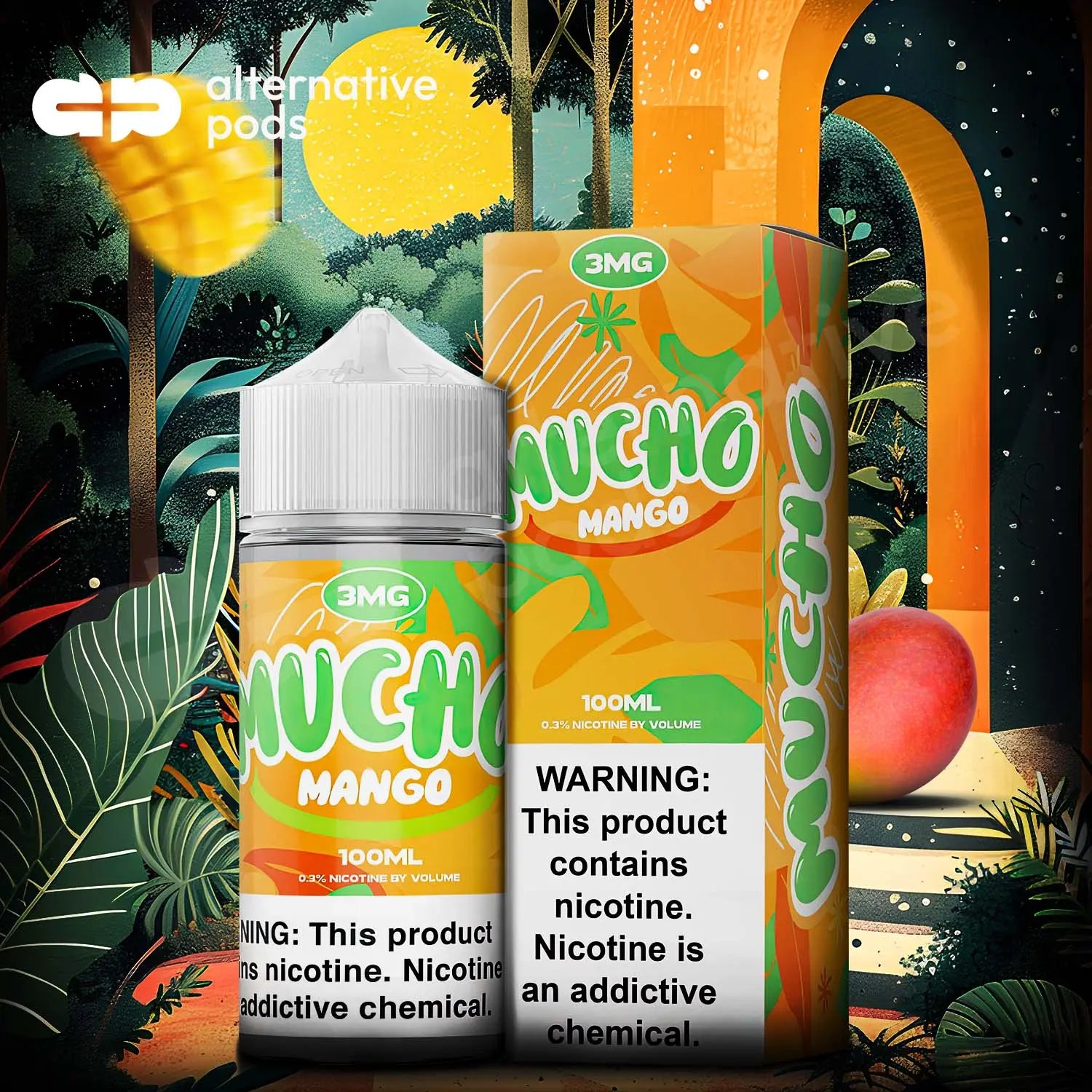 Mucho Nicotine E-Liquid 100ML - Mango 