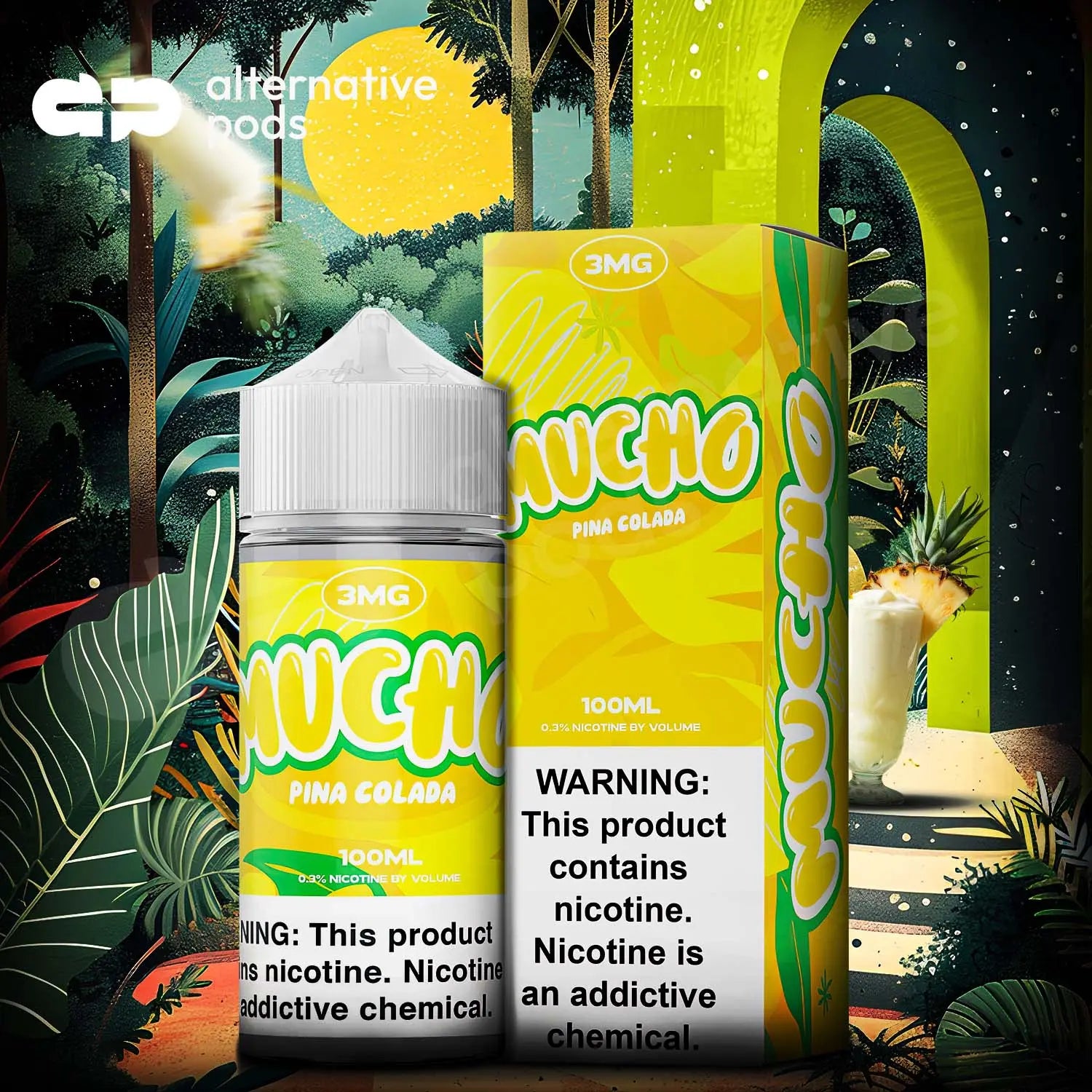 Mucho Nicotine E-Liquid 100ML - Pina Colada 