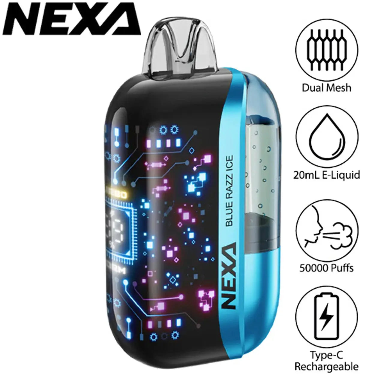 NEXA Ultra 50K Disposable - Blue Razz Ice 