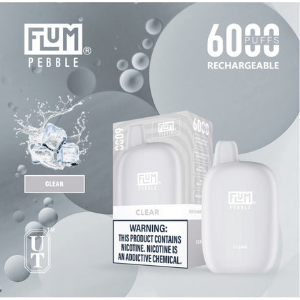 Flum Pebble 6000 Disposable-CLEAR