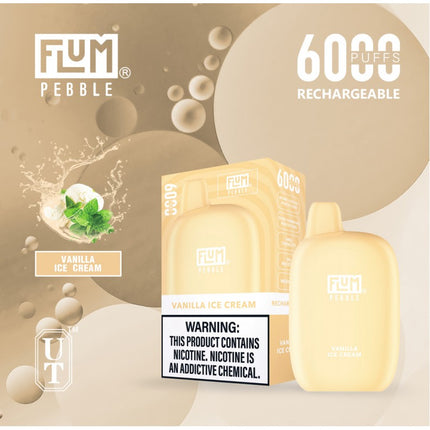 Flum Pebble 6000 Disposable-VANILLA ICE CREAM