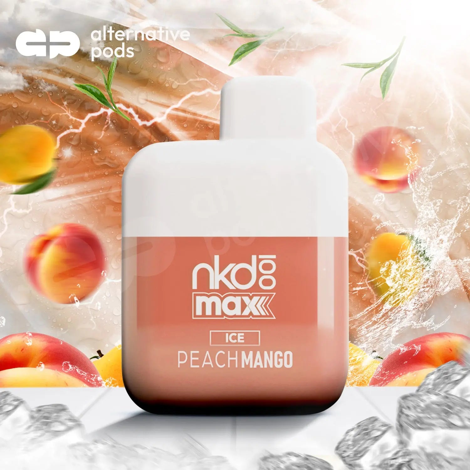 NKD100 Max By Naked Disposable Vape - Ice Peach Mango 