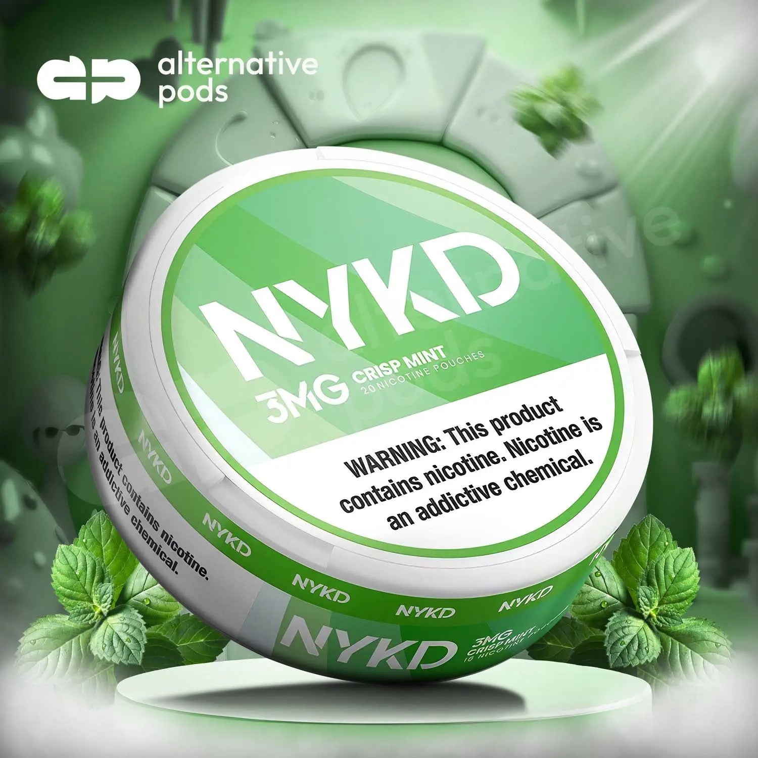 NYKD Nicotine Pouches 20ct - Crisp Mint 