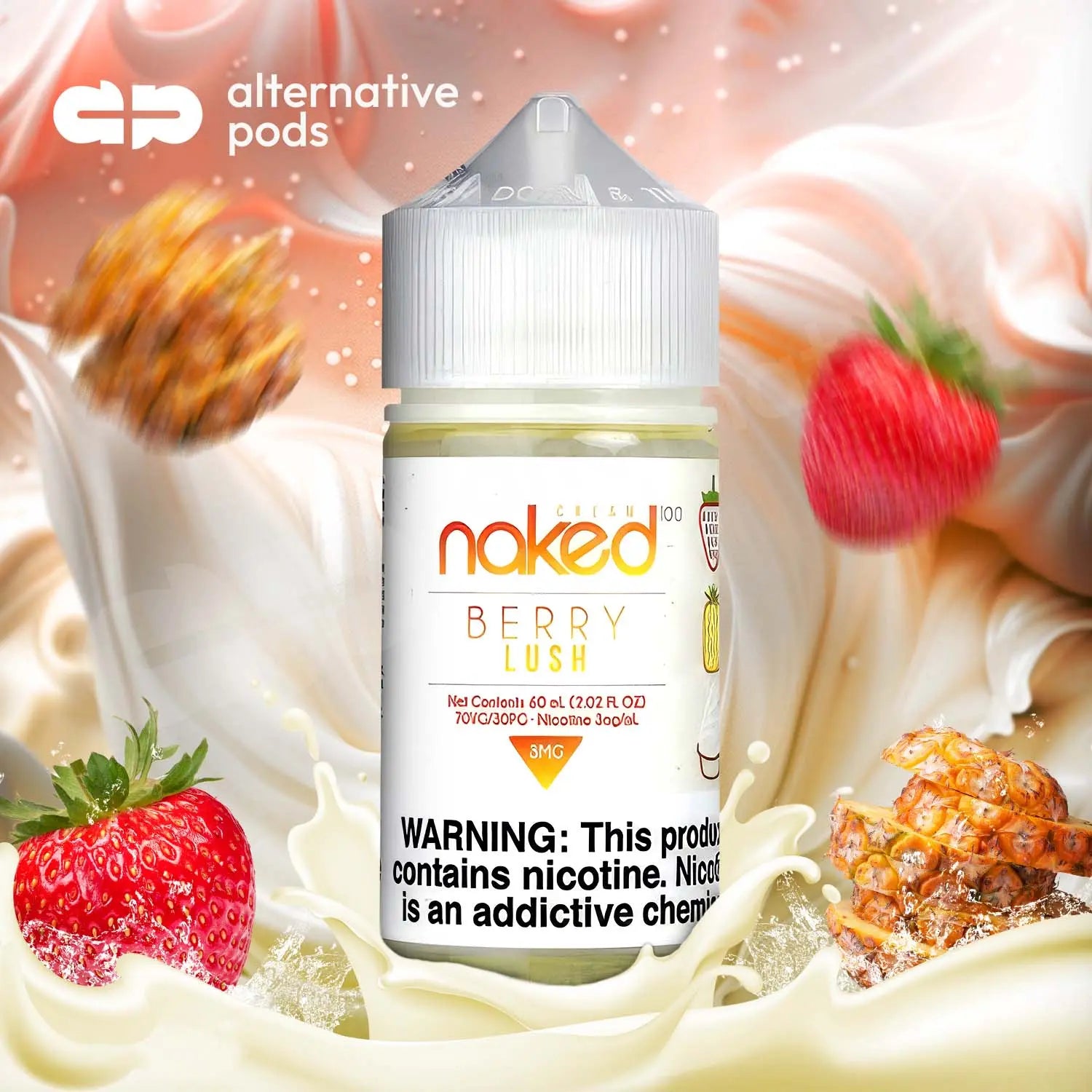 Naked100 Cream E-Liquid 60ML - Berry Lush 