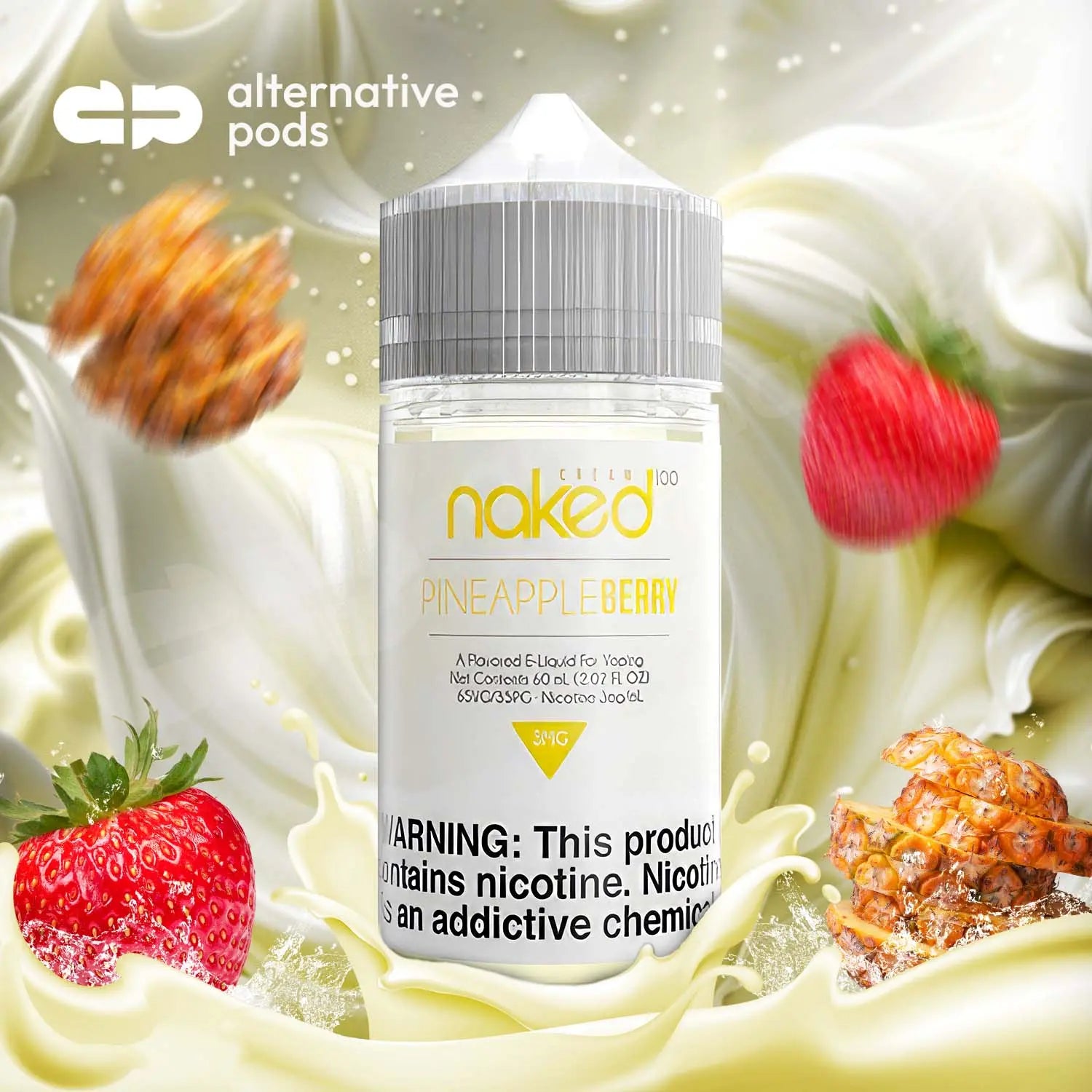 Naked100 Cream E-Liquid 60ML - Pineapple Berry 