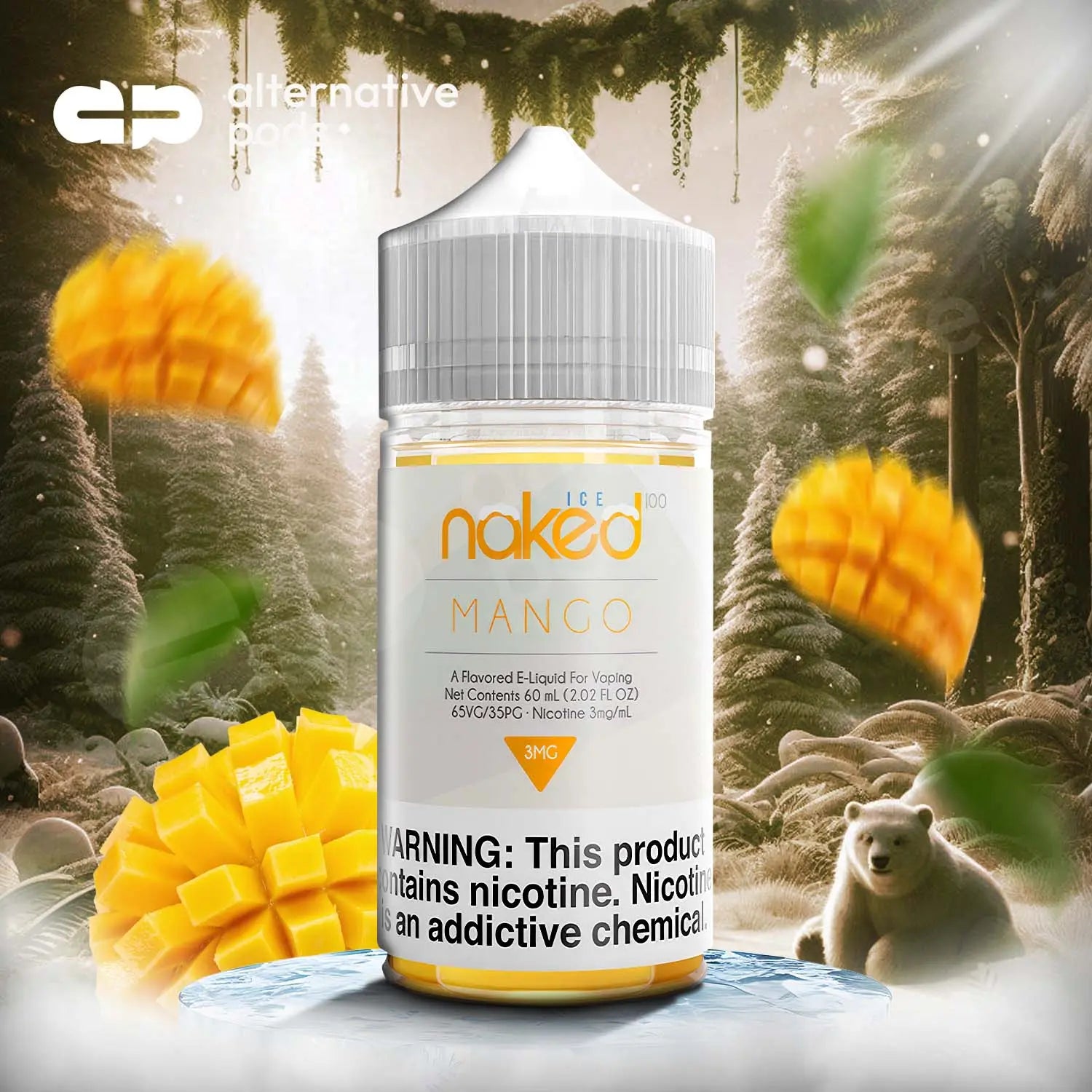 Naked100 Ice E-Liquid 60ML - Mango 