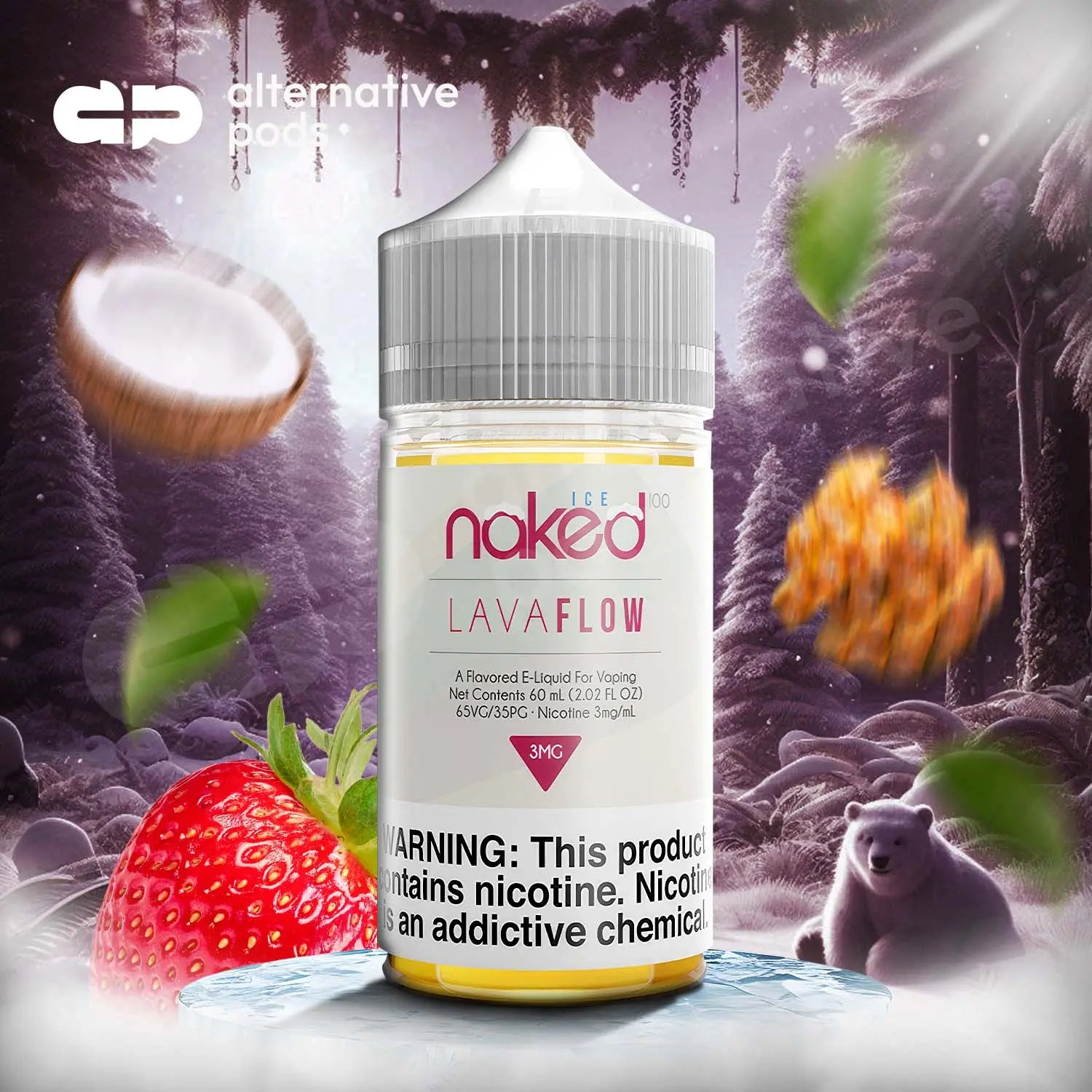 Naked100 Ice E-Liquid 60ML - Lava Flow 