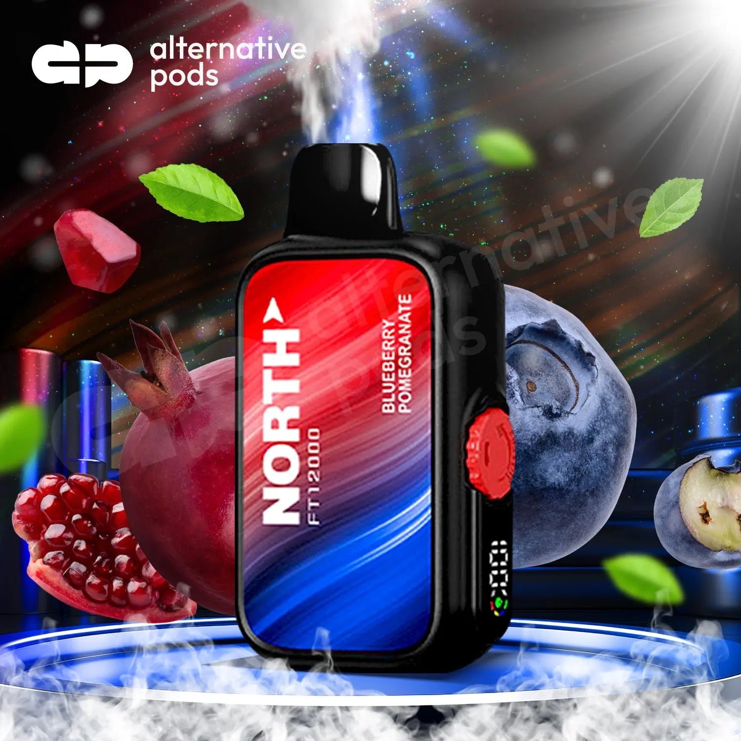North FT12000 15ML 12000 Puffs Disposable NORTH - Blueberry Pomegranate 