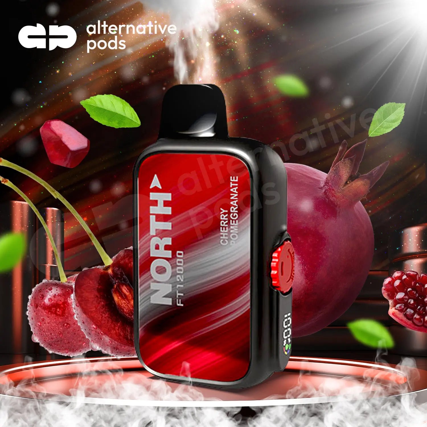 North FT12000 15ML 12000 Puffs Disposable NORTH - Cherry Pomegranate 