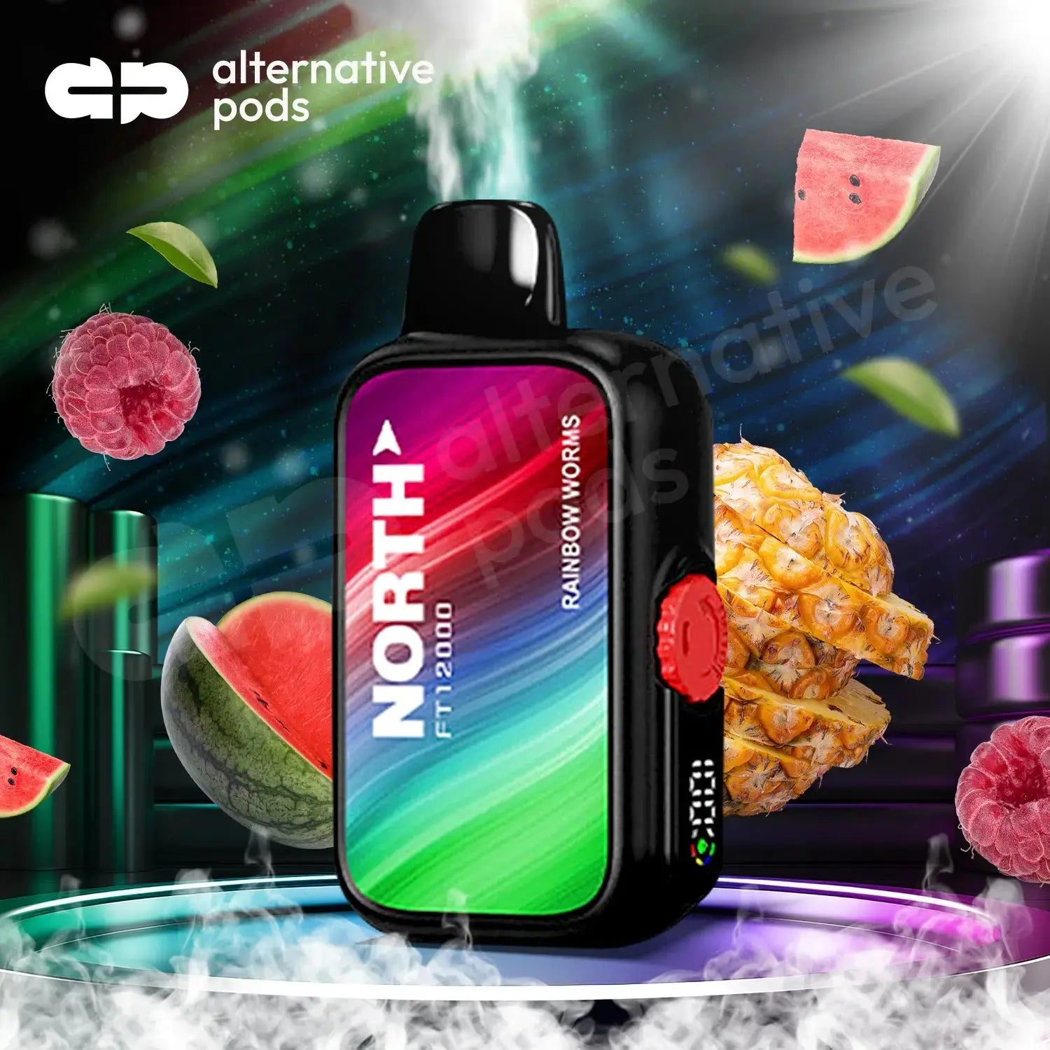 North FT12000 15ML 12000 Puffs Disposable NORTH - Rainbow Worms 