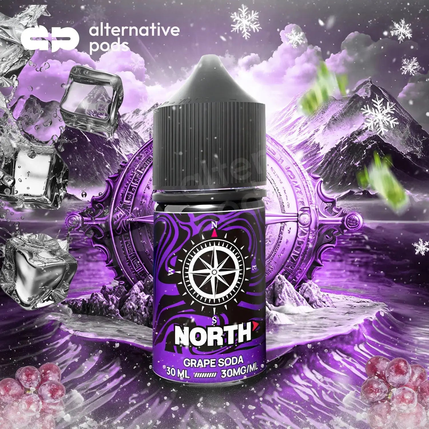 North Nicotine Salt E-Liquid 30ML - Grape Soda 