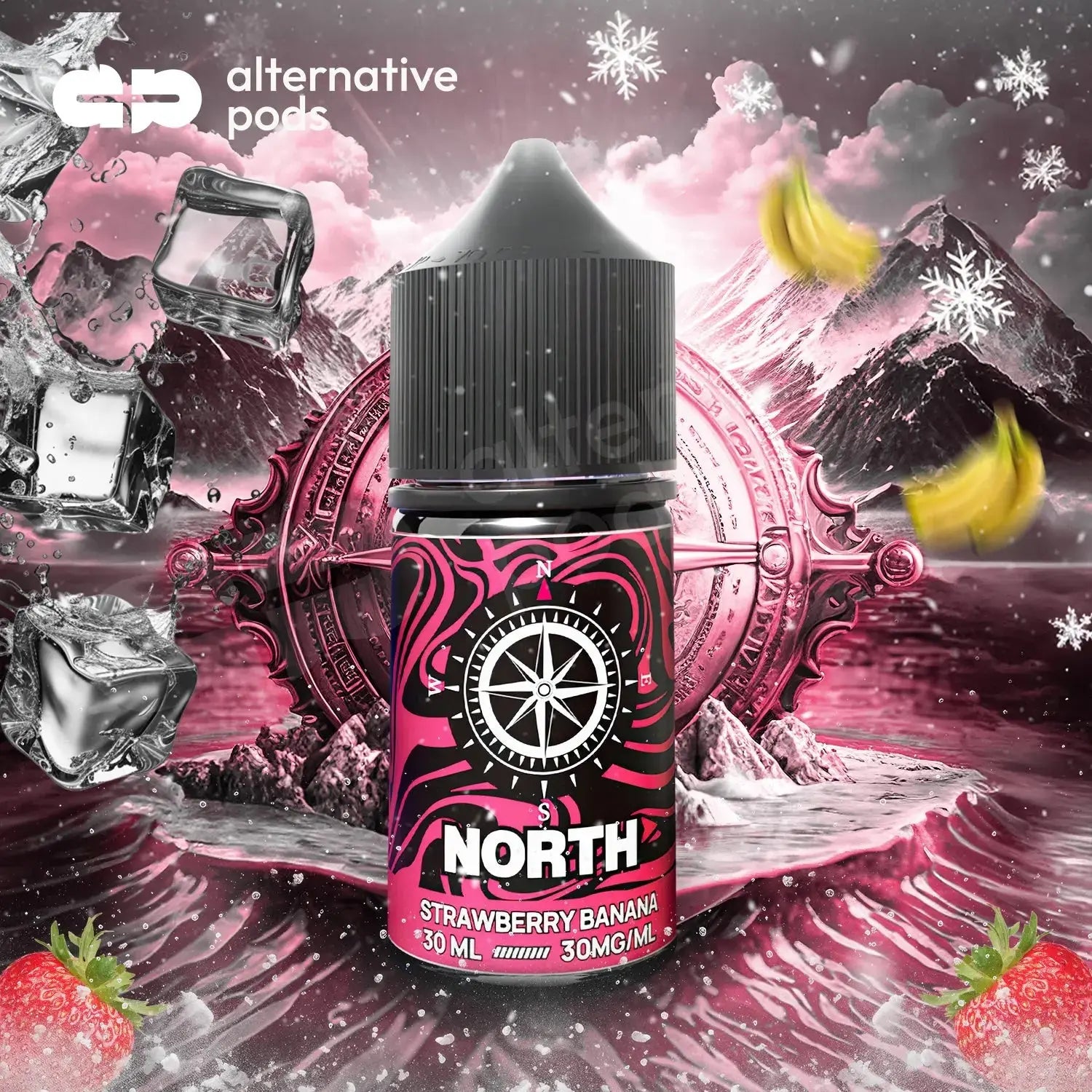 North Nicotine Salt E-Liquid 30ML - Strawberry Banana 