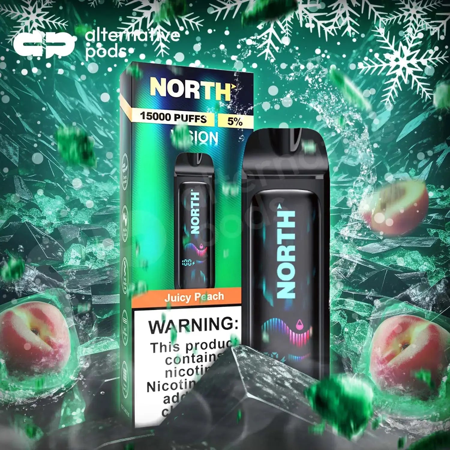 North Vision 15K Disposable - Juicy Peach 