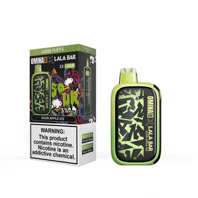 OMINA BAR X LALA BAR 40000 - Sour Apple Ice 