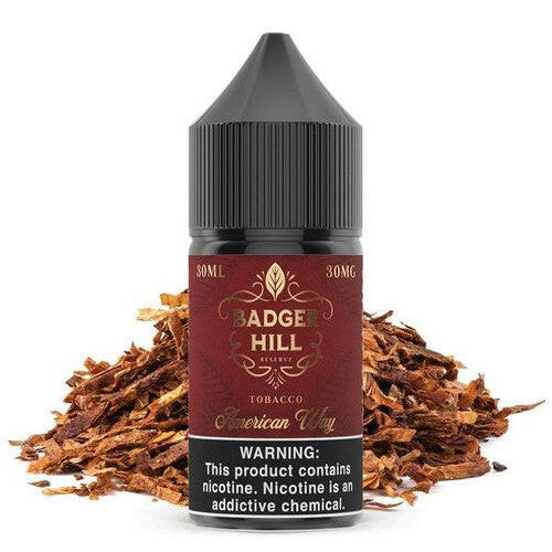 Badger Hill Reserve Synthetic Nicotine Salt E-Liquid 30ML American Way