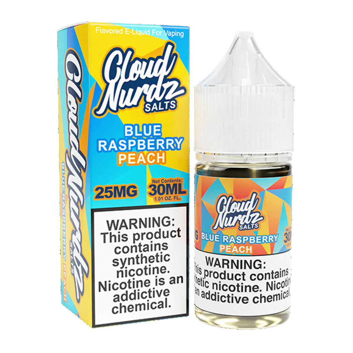 Cloud Nurdz Salts Tobacco-Free Nicotine Salt E-Liquid 30ML - Blue Raspberry Peach 